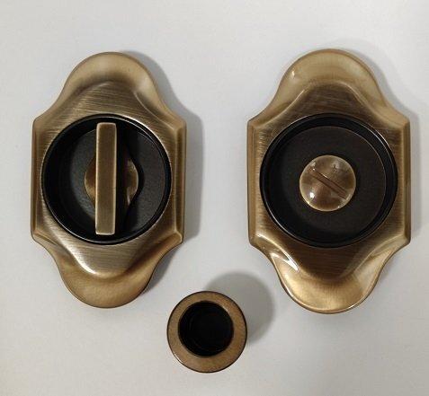 KIT MANIGLIA INCASSO PER PORTA SCORREVOLE MANDELLI CLIP 1018TN CON NOTTOLINO BAGNO