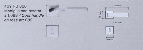 LINEA CALI'  MANIGLIA PER PORTA TWIST CROMO SATINATO