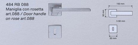 MANIGLIA PER PORTA STREAM LINEA CALI' CROMO SATINATO