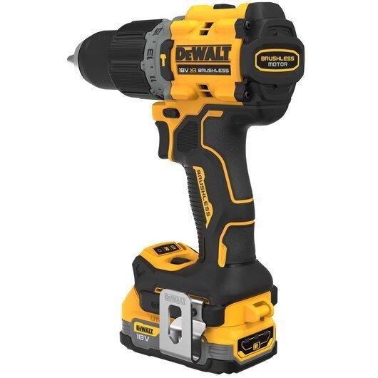 Trapano DeWalt a percussione 2 velocità brushless 18V XR - 2 x POWERSTACK Compact DCD805E2T-QW