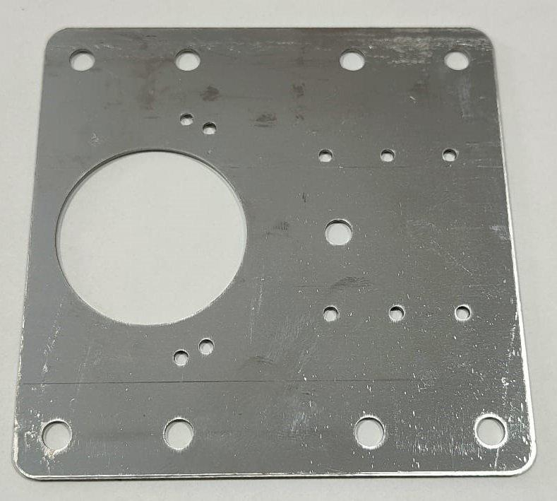 PIASTRA JOLLY INOX  PER IL RIPRISTINO DEL FORO CERNIERA D.35 SUL LEGNO ROVINATO 9X9