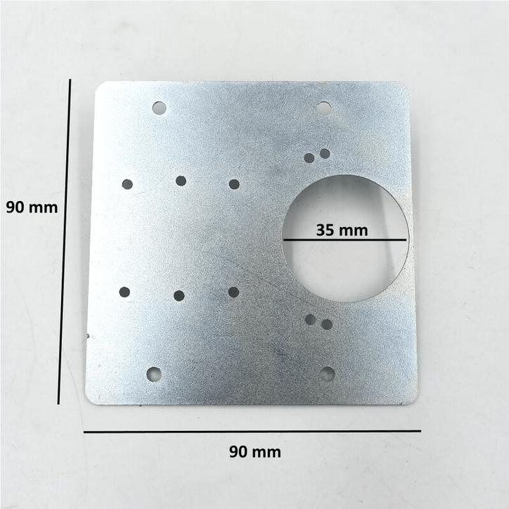 PIASTRA JOLLY INOX  PER IL RIPRISTINO DEL FORO CERNIERA D.35 SUL LEGNO ROVINATO 9X9