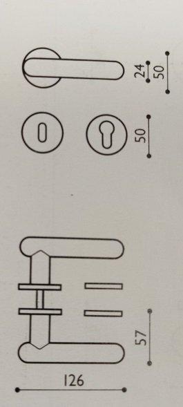 Maniglia per porta in nylon OLIVARI BOMA vari colori