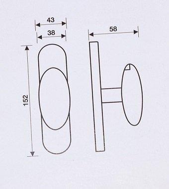Cremonese per finestra FUSITAL  serie G NOVANTA H 315F ottone e porcellana bianca