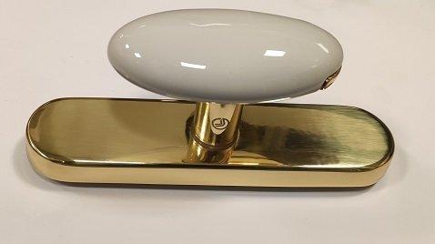 Cremonese per finestra FUSITAL  serie G NOVANTA H 315F ottone e porcellana bianca