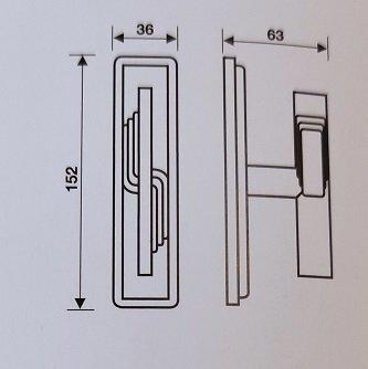 Cremonese per finestra FUSITAL serie QUATTRO S cod. H 38F ottone