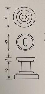 Coppia pomolo girevole per porta FUSITAL  K 320 R8