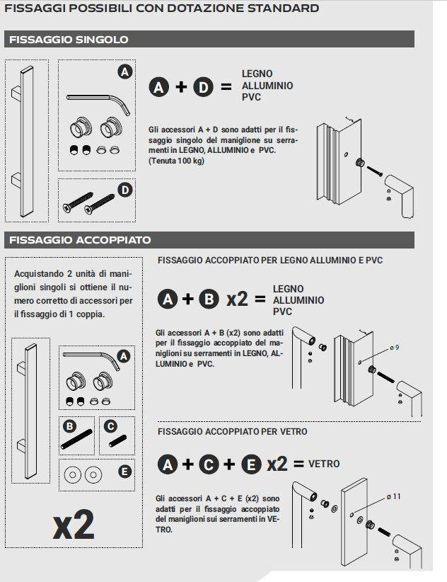 Maniglione DRITTO singolo in acciaio inox 316L REGUITTI TYMAN 615MD050