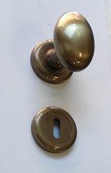 Coppia pomolo girevole per porta POGGI&MARIANI PIERRE 60RT BRONZO SATINATO LUCIDO