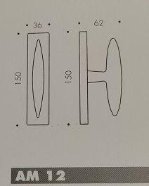 Cremonese per finestra COLOMBO PEGASO AM12 NEROPACO