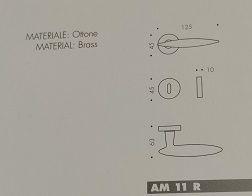 Maniglia per porta COLOMBO PEGASO AM11R NEROMAT