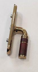 Cremonese per finestra in ottone e radica GIL modello DEROSA