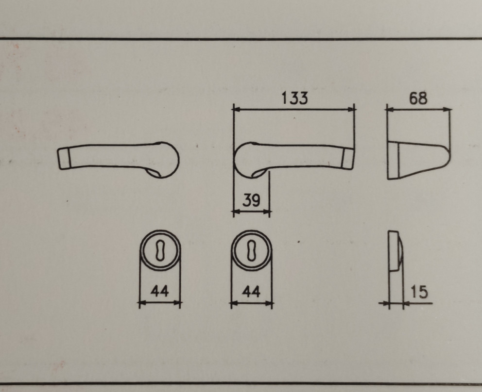 Maniglia per porta BILUX MANDELLI