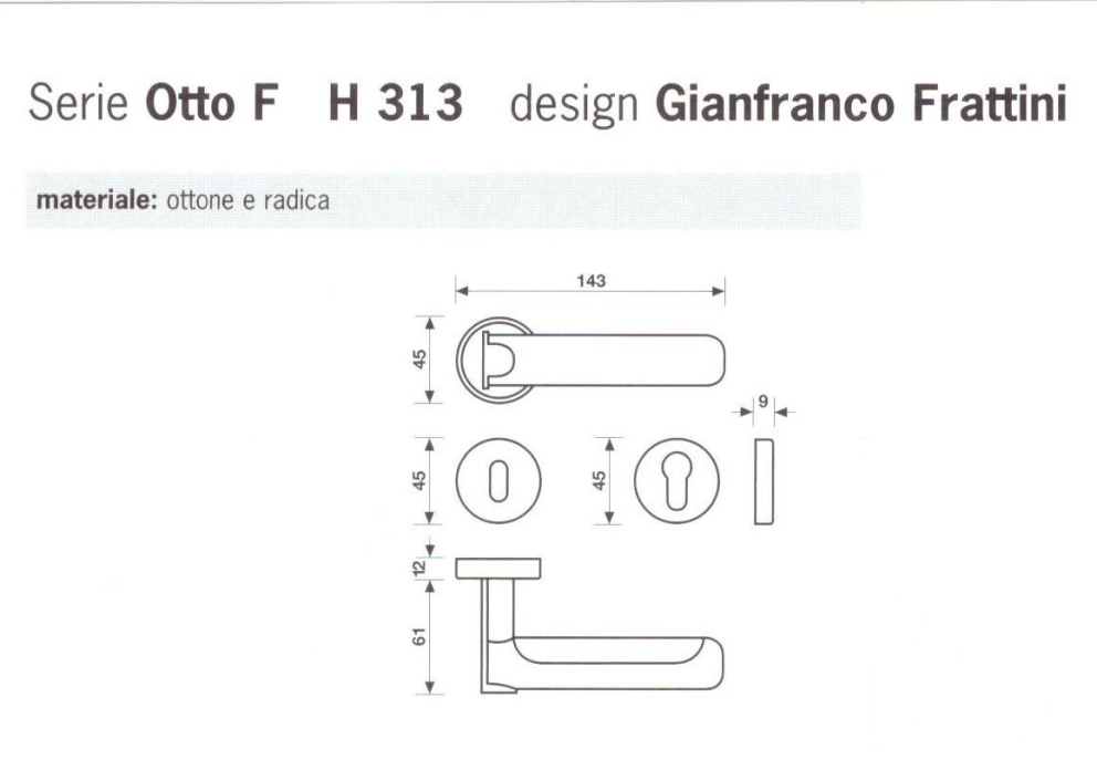 Maniglia FUSITAL H 313R8