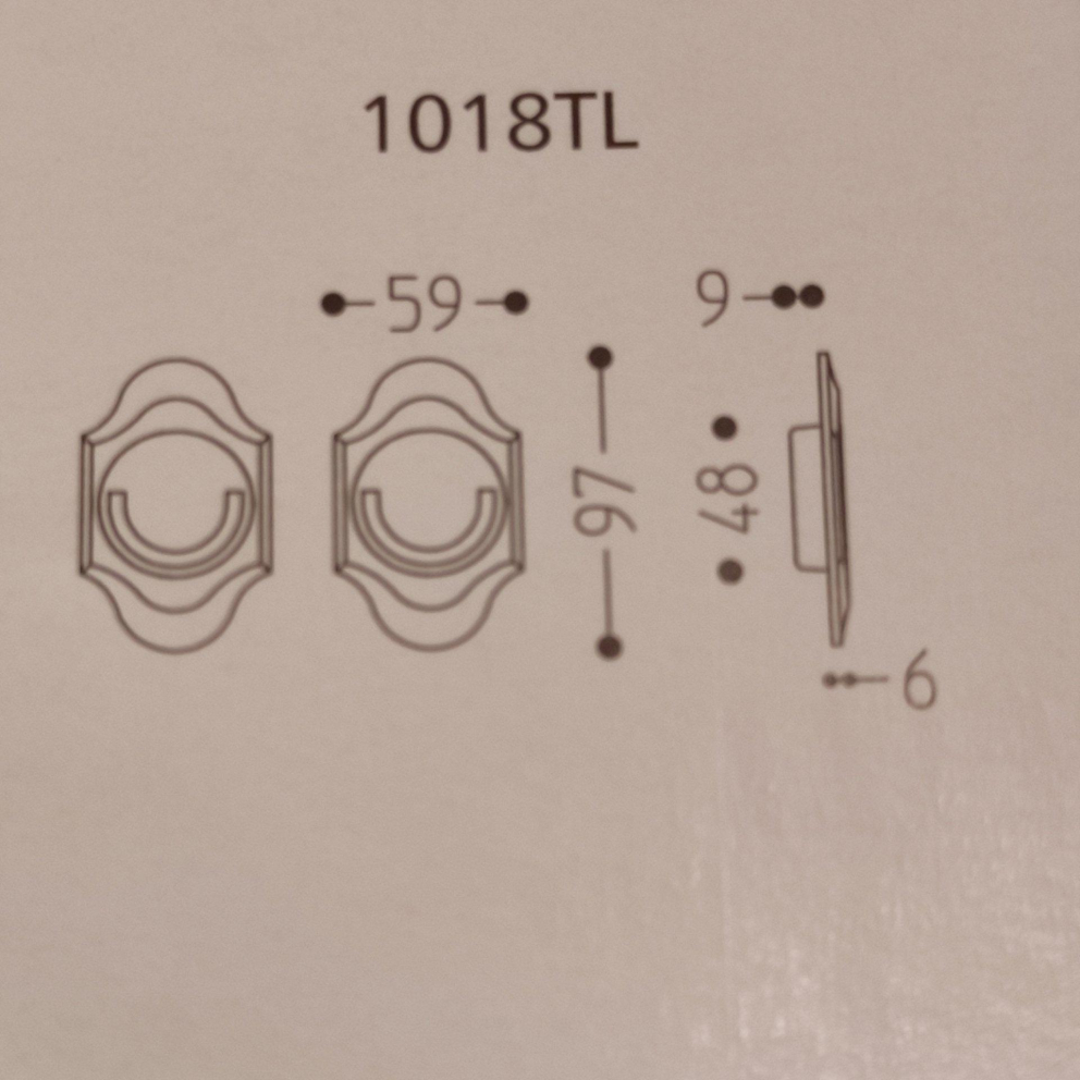 KIT MANIGLIA INCASSO PER PORTA SCORREVOLE A LIBRO MANDELLI CLIP 1018 TL CIECO CON ANELLO