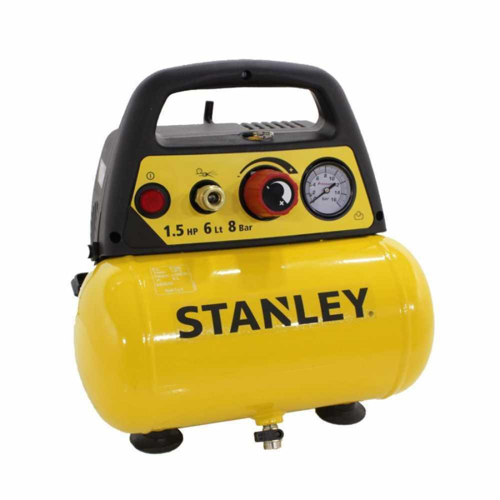 Stanley D 200 Compressore 6 Lt 1,5HP, pressione max 8 bar/116 PS, Rumorosità: 97 dB
