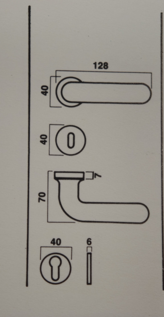 Maniglia per porta H 211 FORGES gruppo VALLI&COLOMBO