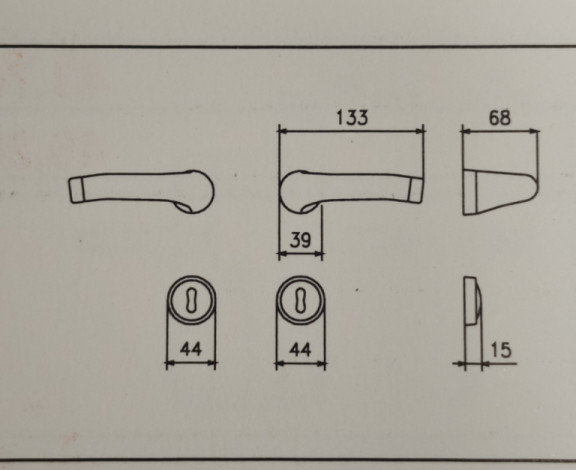 Maniglia per porta BILUX MANDELLI