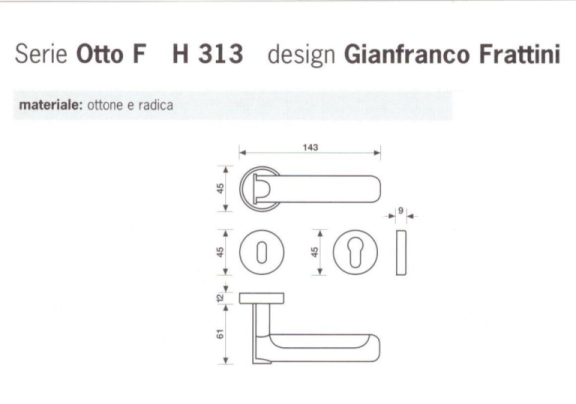 Maniglia FUSITAL H 313R8