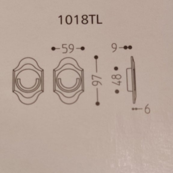 KIT MANIGLIA INCASSO PER PORTA SCORREVOLE A LIBRO MANDELLI CLIP 1018 TL CIECO CON ANELLO