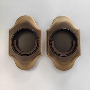 KIT MANIGLIA INCASSO PER PORTA SCORREVOLE A LIBRO MANDELLI CLIP 1018 TL CIECO CON ANELLO