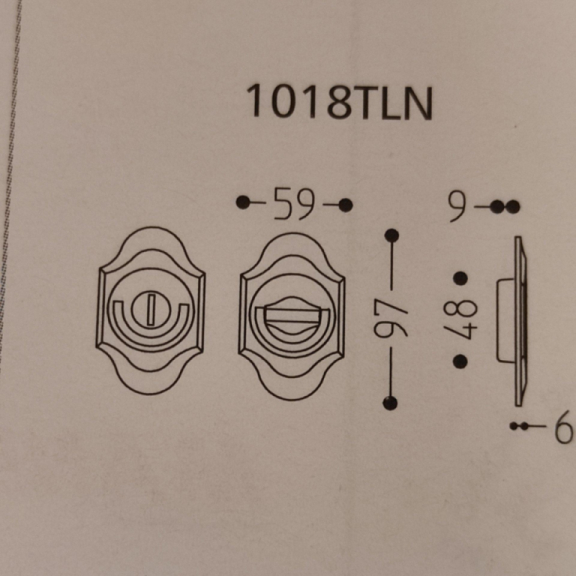 KIT MANIGLIA INCASSO PER PORTA SCORREVOLE A LIBRO MANDELLI 1018 TLN CON NOTTOLINO E ANELLO
