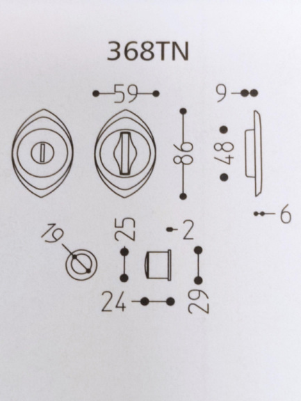 KIT PORTE SCORREVOLI MANDELLI CLIP 368 TN CON NOTTOLINO