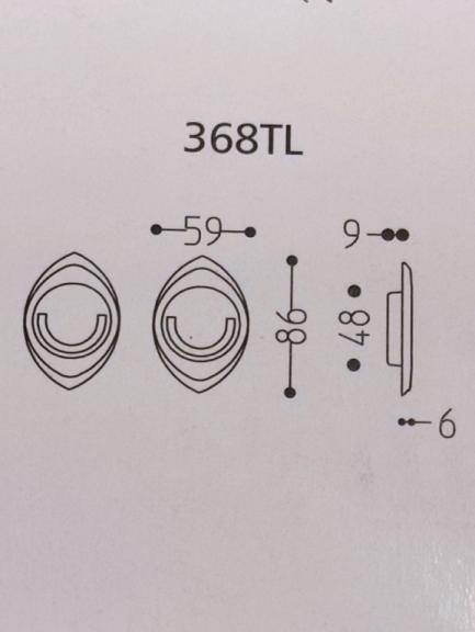 KIT MANIGLIA  INCASSO PER PORTA SCORREVOLE A LIBRO MANDELLI  CLIP 368 TL CON ANELLO