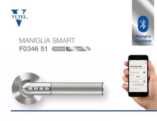 VI.TEL.  Maniglia Smart Bluetooth per Porta Con Codice Numerico, F0346 51