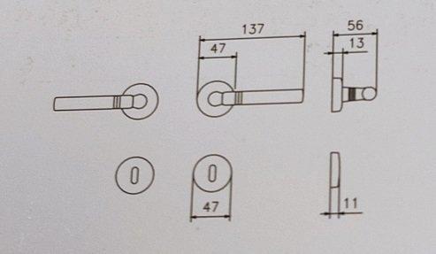 MANIGLIA PER PORTA  GEO M81 R8 MANDELLI