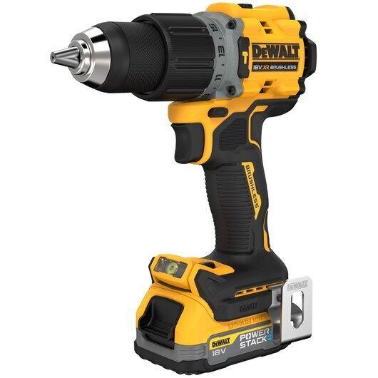 Trapano DeWalt a percussione 2 velocità brushless 18V XR - 2 x POWERSTACK Compact DCD805E2T-QW