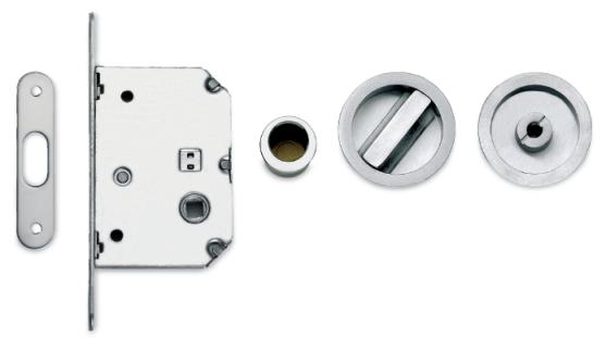 KIT MANIGLIA INCASSO CON NOTTOLINO PER PORTE SCORREVOLI SICMA KIT3C TONDO