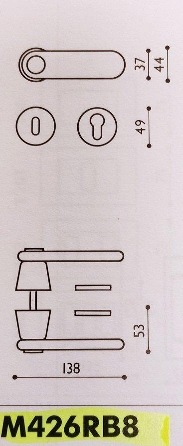 Maniglia per porte interne OLIVARI SFINGE vari colori