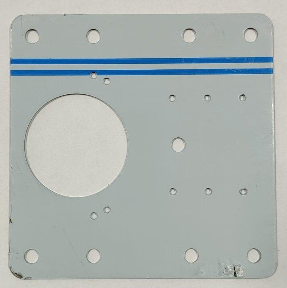 PIASTRA JOLLY INOX  PER IL RIPRISTINO DEL FORO CERNIERA D.35 SUL LEGNO ROVINATO 9X9