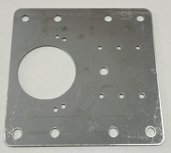 PIASTRA JOLLY INOX  PER IL RIPRISTINO DEL FORO CERNIERA D.35 SUL LEGNO ROVINATO 9X9