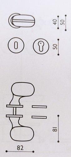 Maniglia per porta in nylon OLIVARI MONTECARLO ROSSO