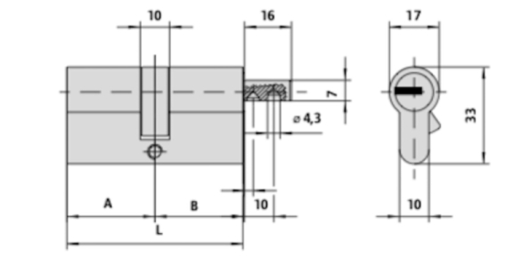 CILINDRO EUROPEO MATRIX PLUS KABA