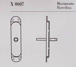 Cremonese per finestra FUSITAL  serie G NOVANTA H 315F ottone e porcellana bianca
