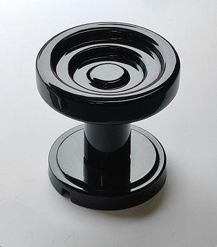 Pomolo fisso per portone FUSITAL K 320 NERO LUCIDO