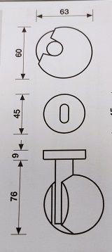 Coppia pomolo girevole FUSITAL K 317 R8