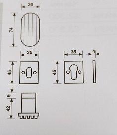 Coppia pomolo girevole FUSITAL K 316 R8