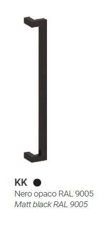 Maniglione singolo per portone REGUITTI Q25MS INOX 304 LACCATO NERO RAL9005