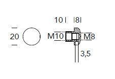 Kit fissaggio maniglione singolo passante con dado REGUITTI/TYMAN 637