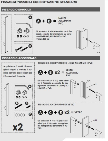 Maniglione DRITTO singolo in acciaio inox 316L REGUITTI TYMAN 615MD050