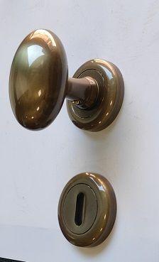 Coppia pomolo girevole per porta POGGI&MARIANI PIERRE 60RT BRONZO SATINATO LUCIDO