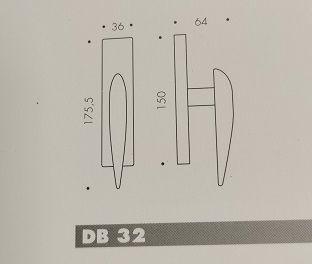 Cremonese per finestra COLOMBO WING DB32 IM NEROMAT