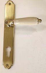 Maniglia per porta con placca foro YALE BECCHETTI BAL RAPHAEL CHAMPAGNE 91-03 ORO