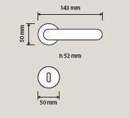 Maniglia per porta LOLA  rosetta tonda LINEA CALI'