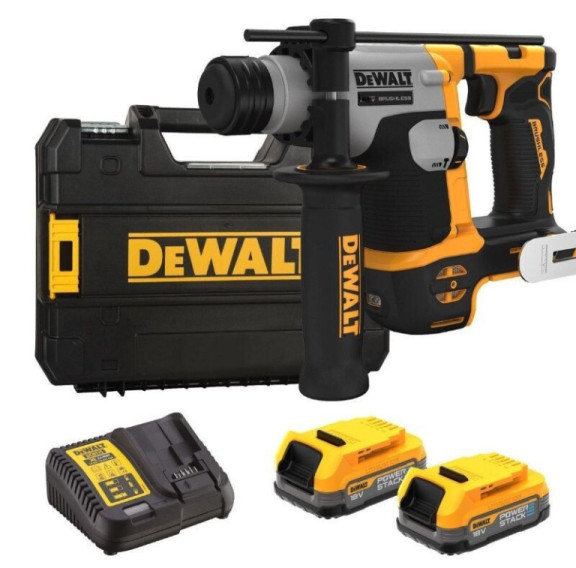 DEWALT DCH172E2T-QW tassellatore SDS-PLUS 18v brushless 2 batterie power stack  16mm 1,4j