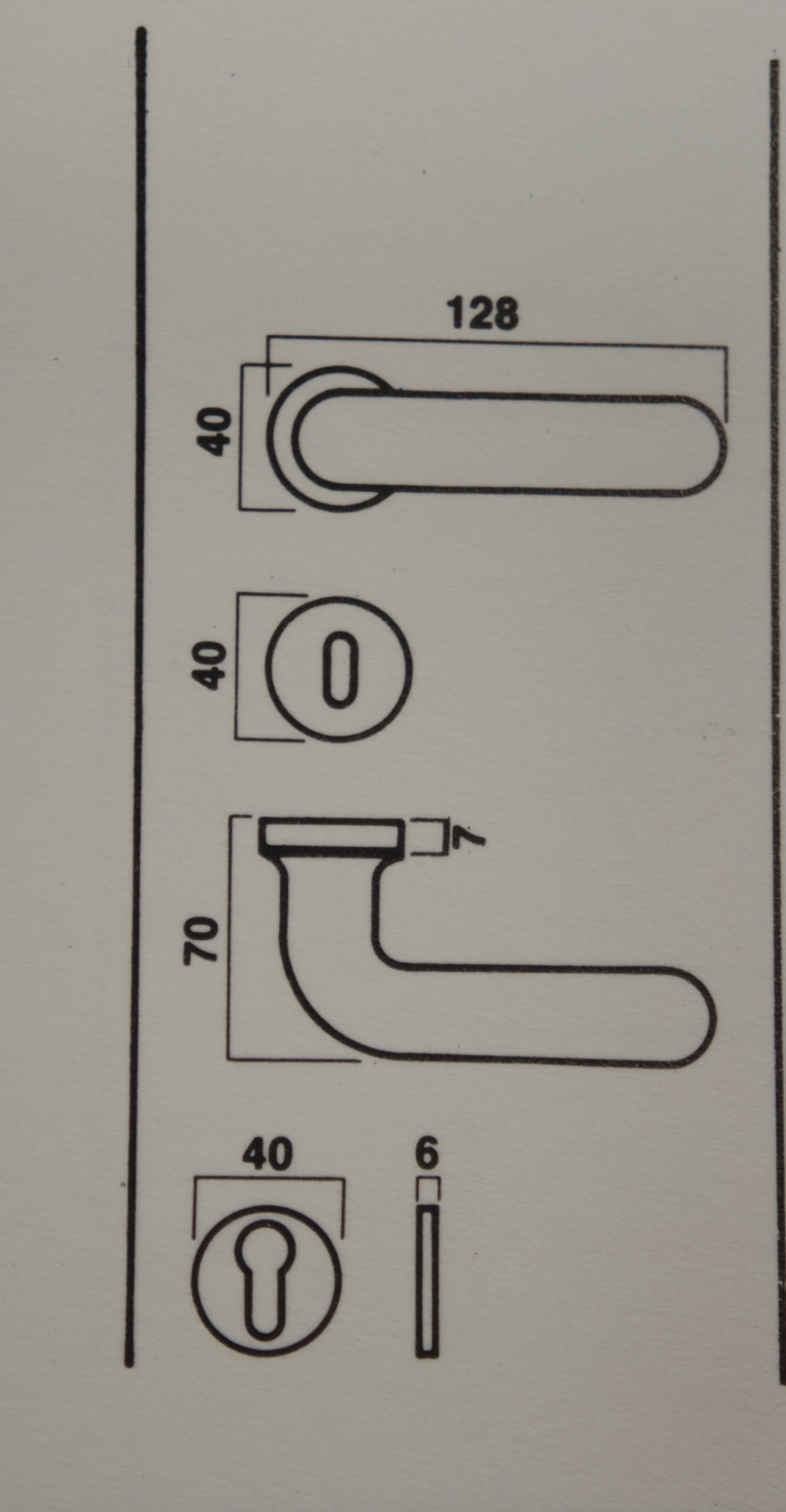 Maniglia per porta H 211 FORGES gruppo VALLI&COLOMBO